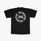 365 Circle tee in black with BRXTHE circular training graphic on back