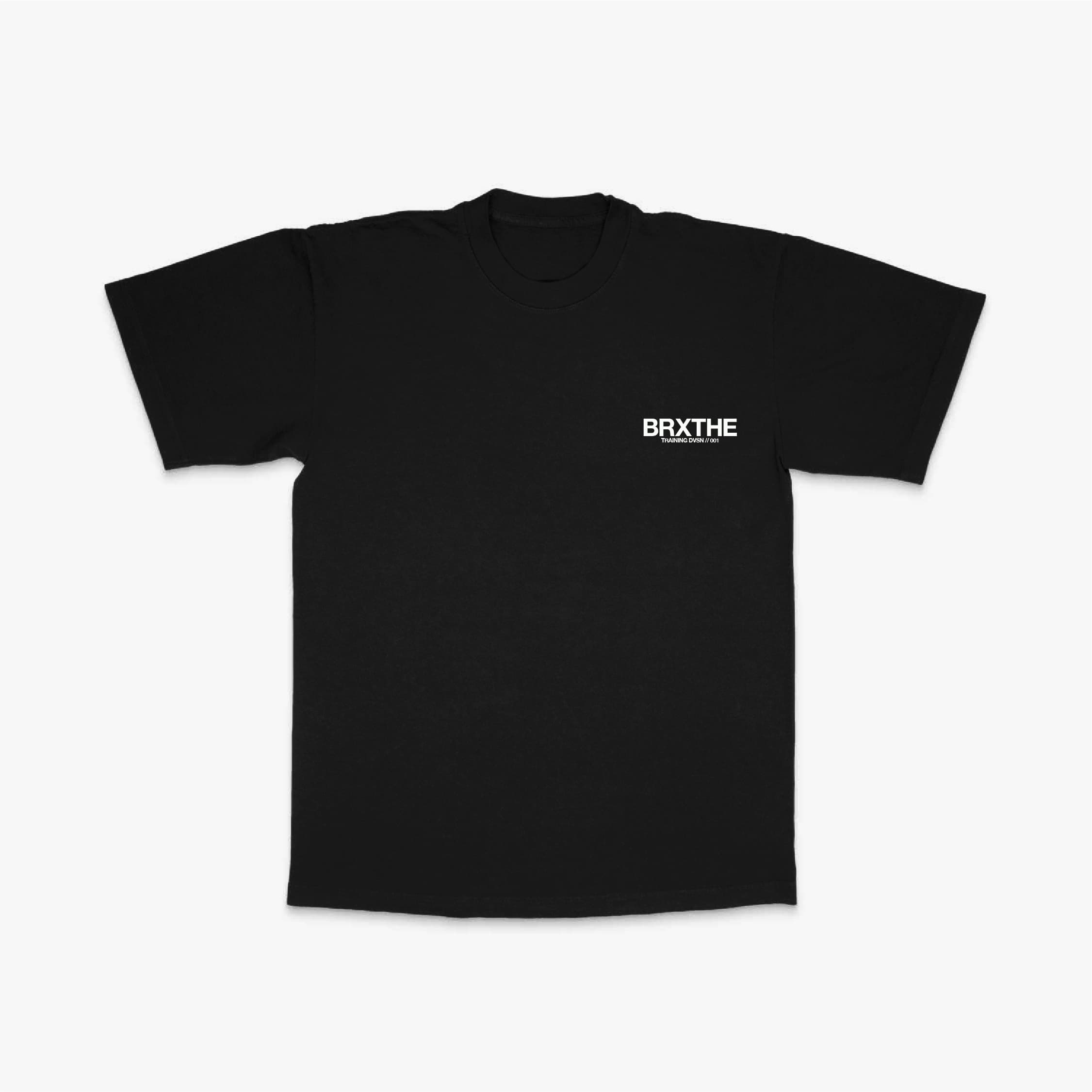 365 Circle tee in black featuring BRXTHE training division chest logo