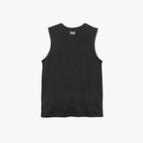 365 Core tank in black with small 365 logo at upper back