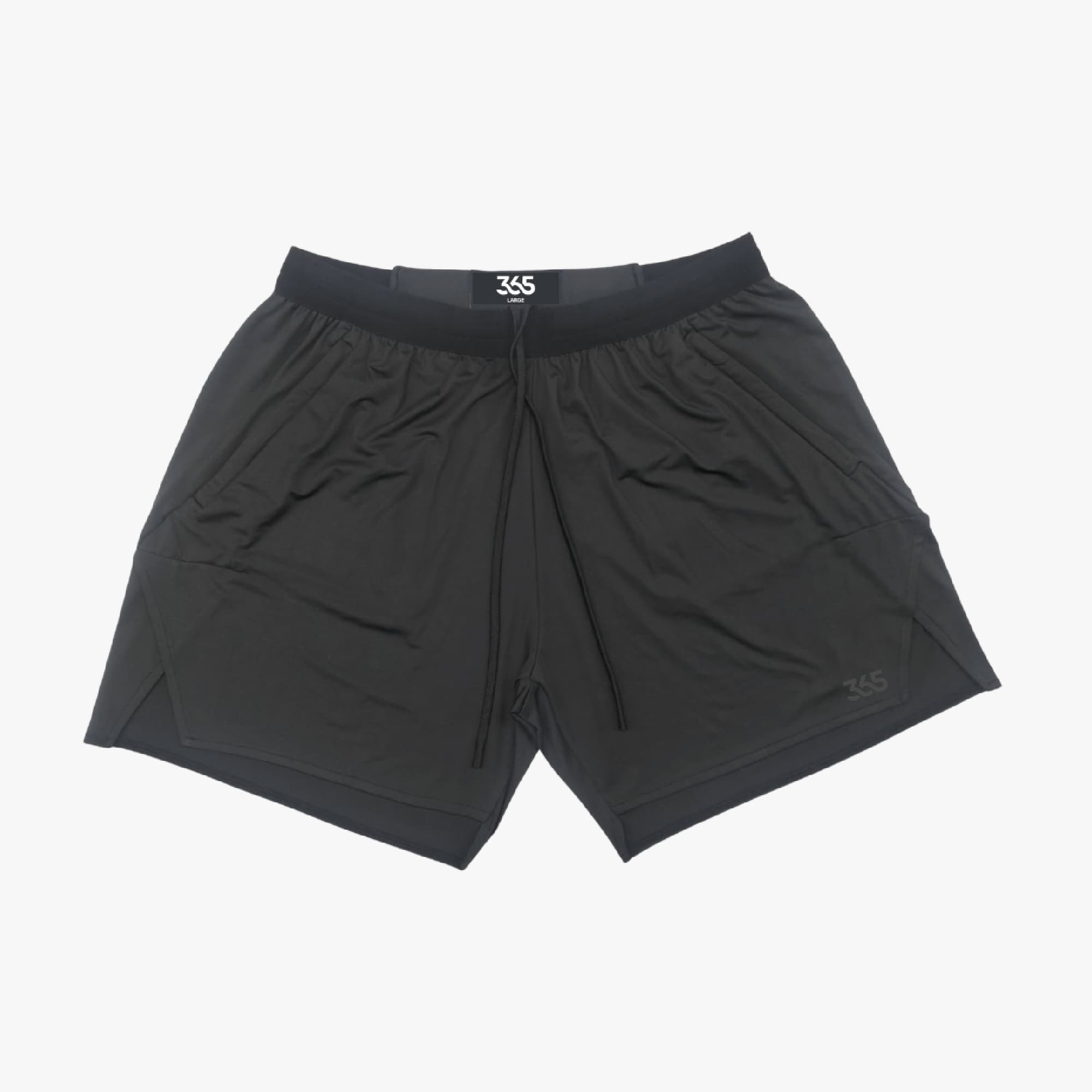 Men’s black athletic gym shorts designed for training, performance, and everyday wear